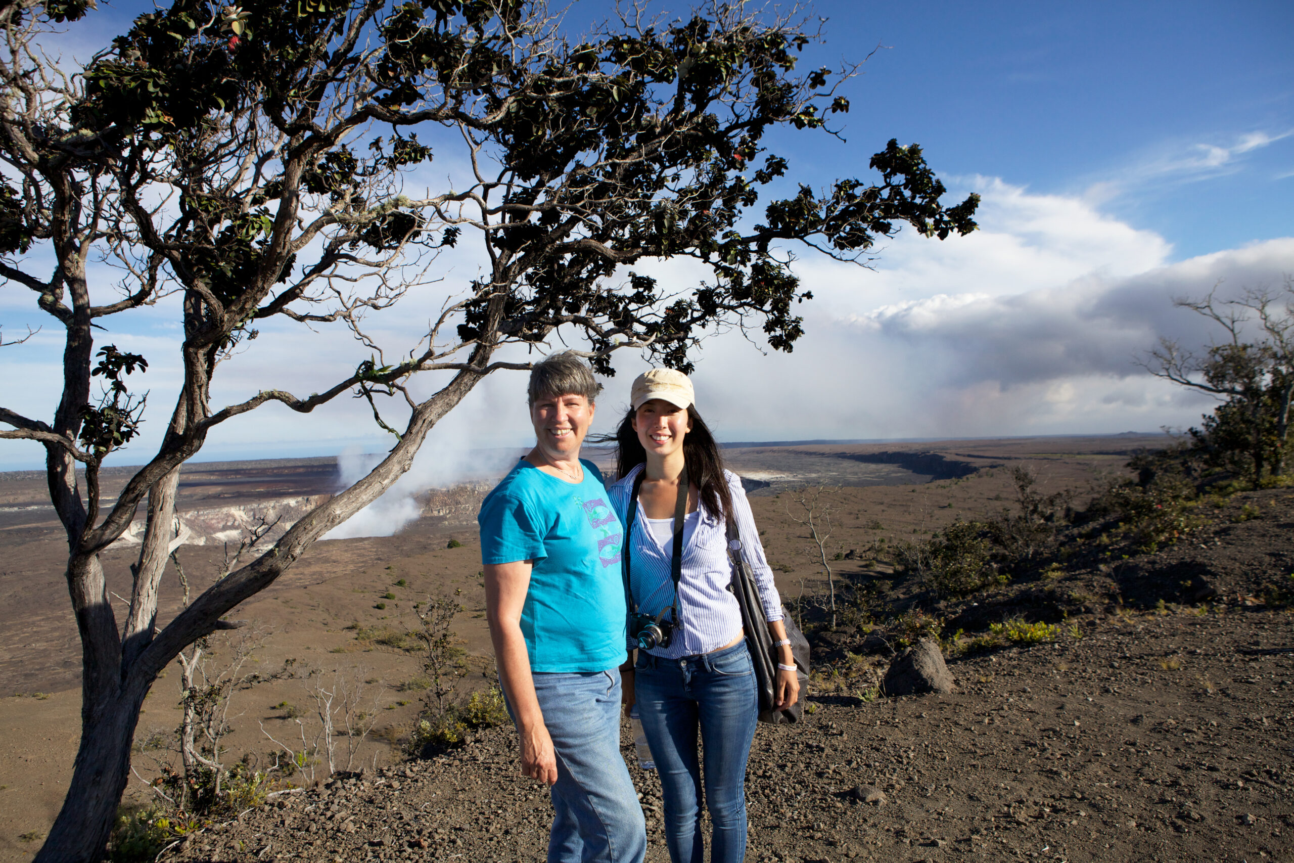 With Irene Taira at Kīlauea Volcano, 2014